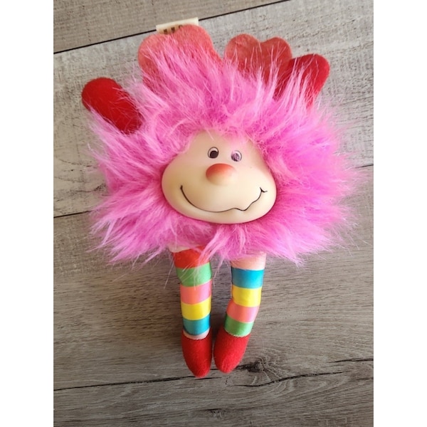 Vintage 1980's Dee-Lite Pink Sprite Plush | Vintage Rainbow Brite Pink Sprite