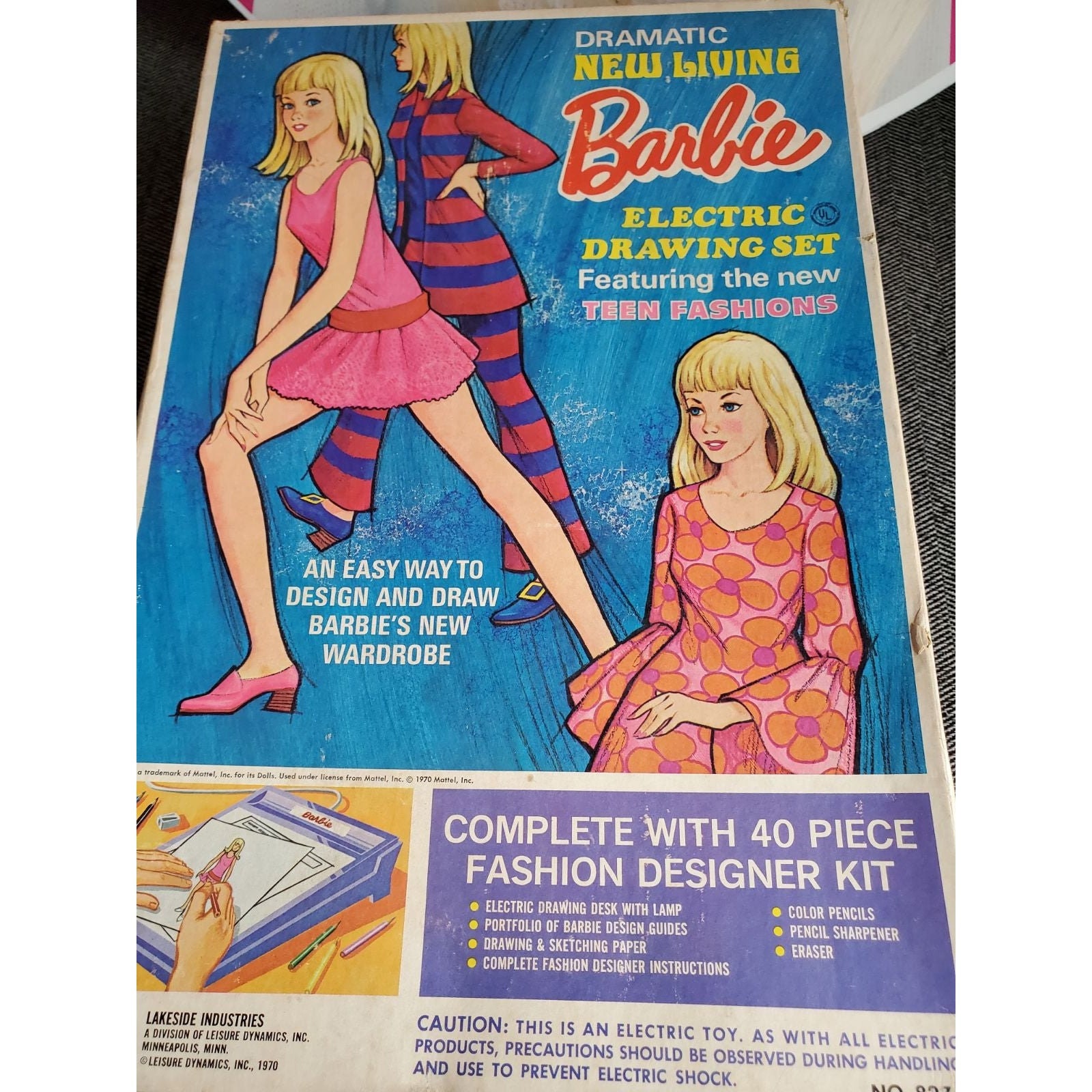 Vintage Barbie Electric Drawing Set Etsy