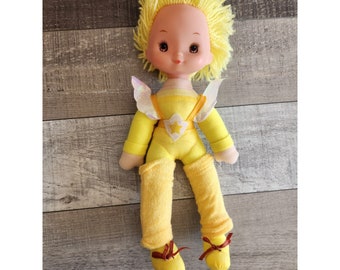 Vintage 1983 Mattel Hallmark Rainbow Brite Canary Yellow Color Kid 11&quot; Doll Toy