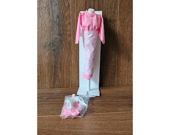 Danbury Mint Princess Diana Royal Wardrobe Pink and White Dotted Dress