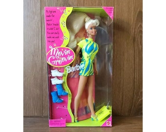 Mattel 17714 1997 Movin’ Groovin’ Neon Vintage Barbie Doll