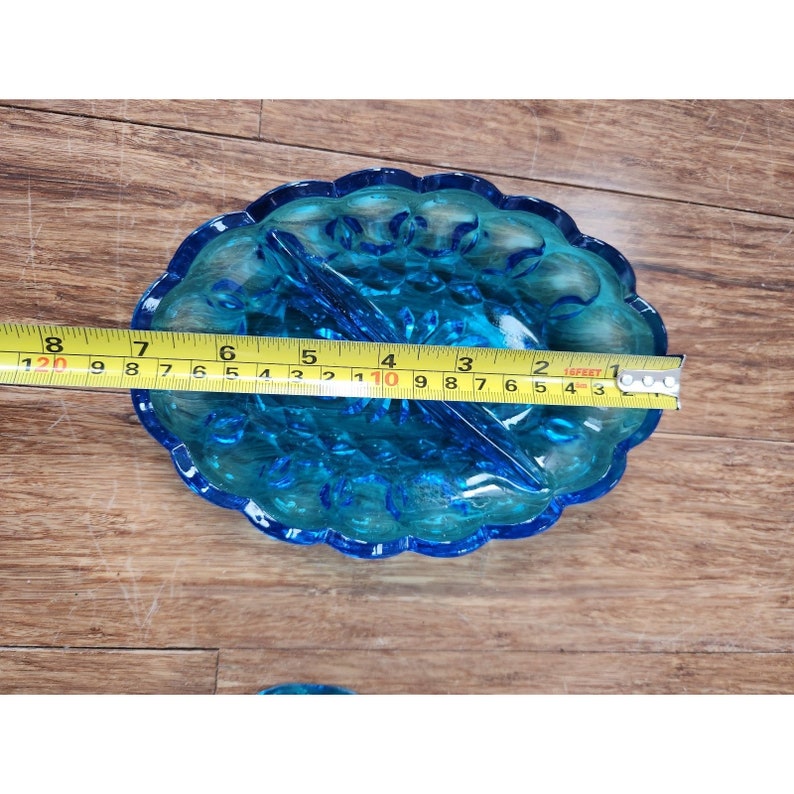 Le Smith Moon and Stars Blue Glass Compote Dishes Etsy