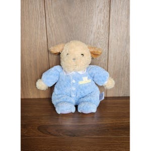 Peluche di Carter's Blue Puppy Dog Just Stay Little, sonaglio per bambini, colore: Minky