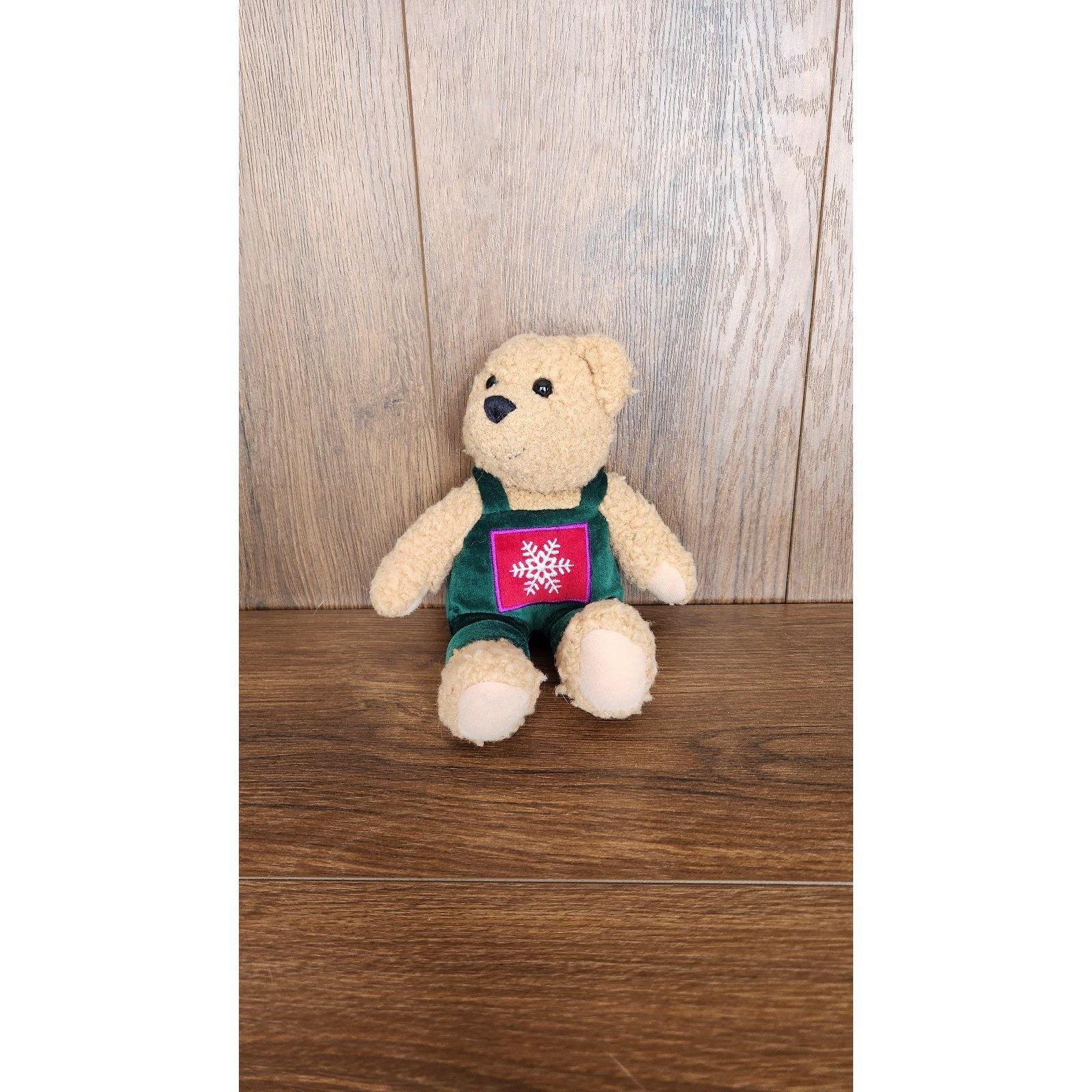 Vintage Hallmark Christmas Kiss Kiss Mistletoe Bear Magnetic Plush