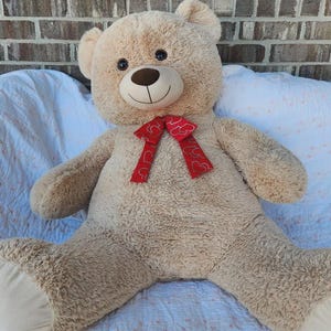 Vintage teddy bear red ribbon - Etsy 日本