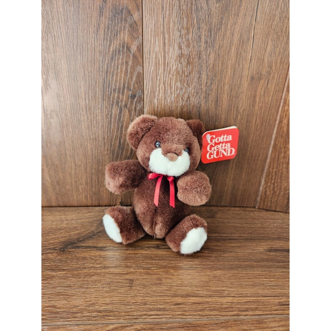 Gotta Getta GUND Gang Bears #2205 Brown Bear With Red Ribbon - Etsy