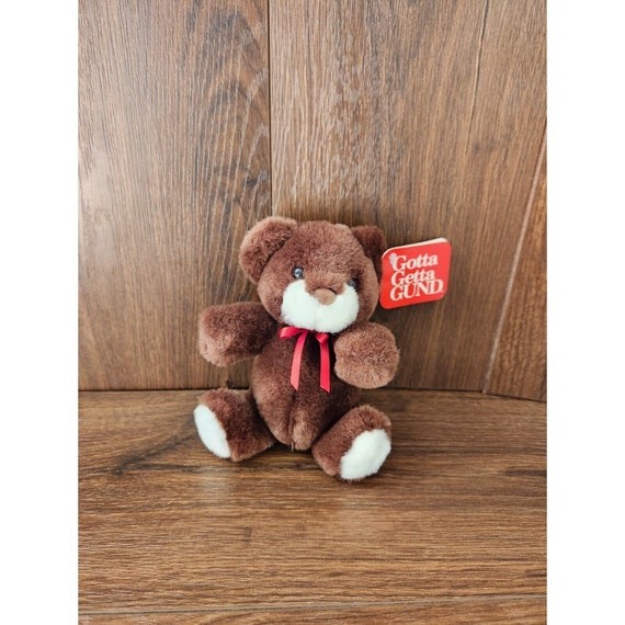 Gotta Getta GUND Gang Bears #2205 Brown Bear With Red Ribbon - Etsy