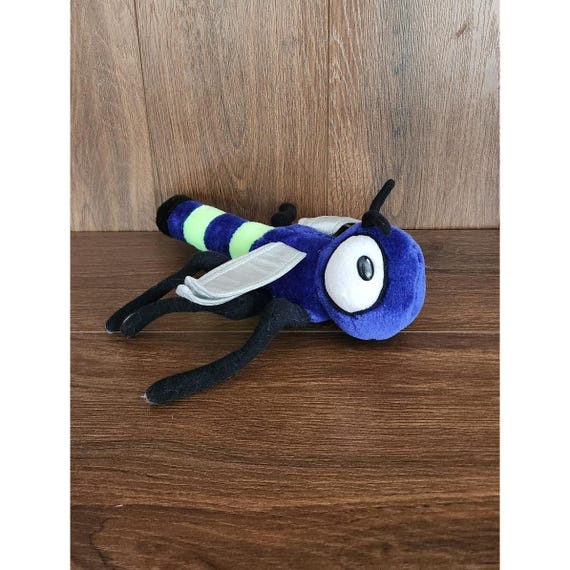 Vintage Blue Green Dragonfly Insect Plush Stuffed Animal Toy - Etsy