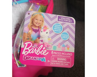 Barbie Dreamtopia 8-piece Doctor Set With Unicorn Plush NEW UK