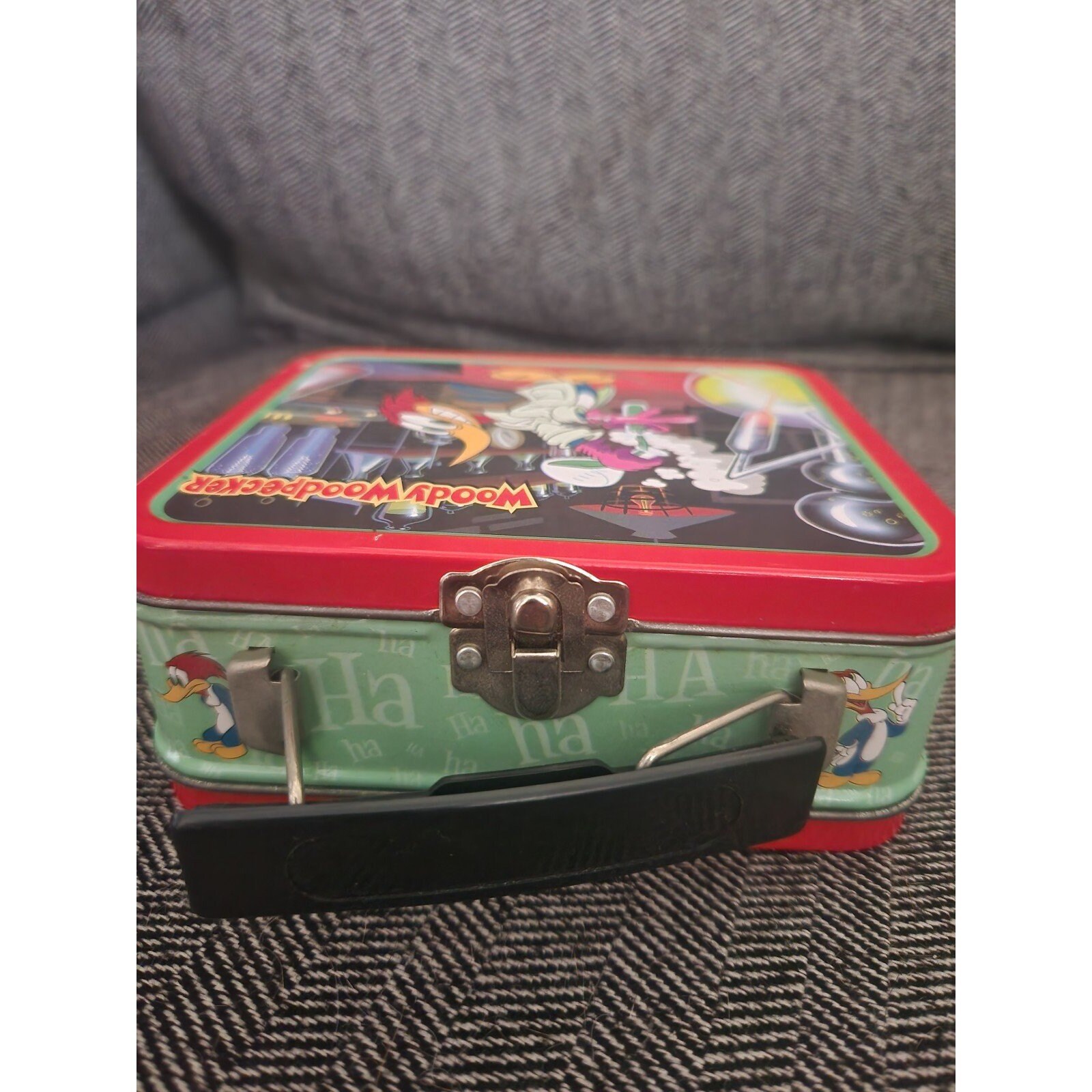 Vintage 1997 Woody Woodpecker Collectible Small Lunchbox Tin 4 1/2