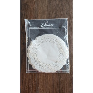 Vintage Hoffmaster White Paper Lace Doilies 6" Diameter 40 Count Bundle Kit
