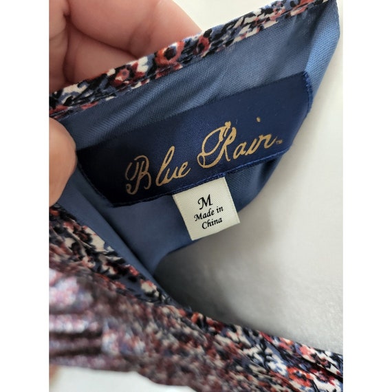 Blue Rain Floral Print Dress Size Medium Blue Rain Floral Print Dress Size Medium