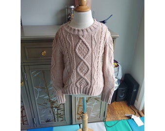 Gymboree Girl's Sweater Size 7-8 Light Tan Knit