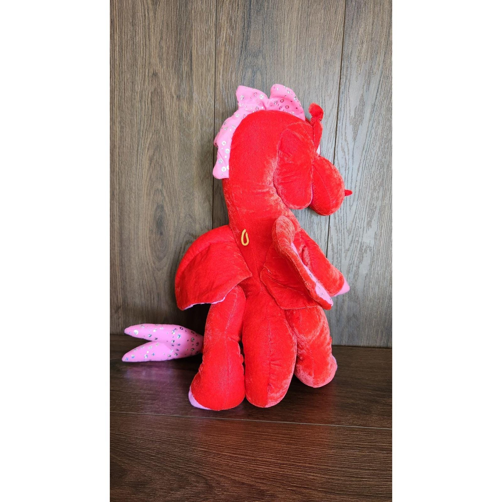 Classic Toy Co ドラゴン 火を吐くぬいぐるみ 赤ピンク 30インチ