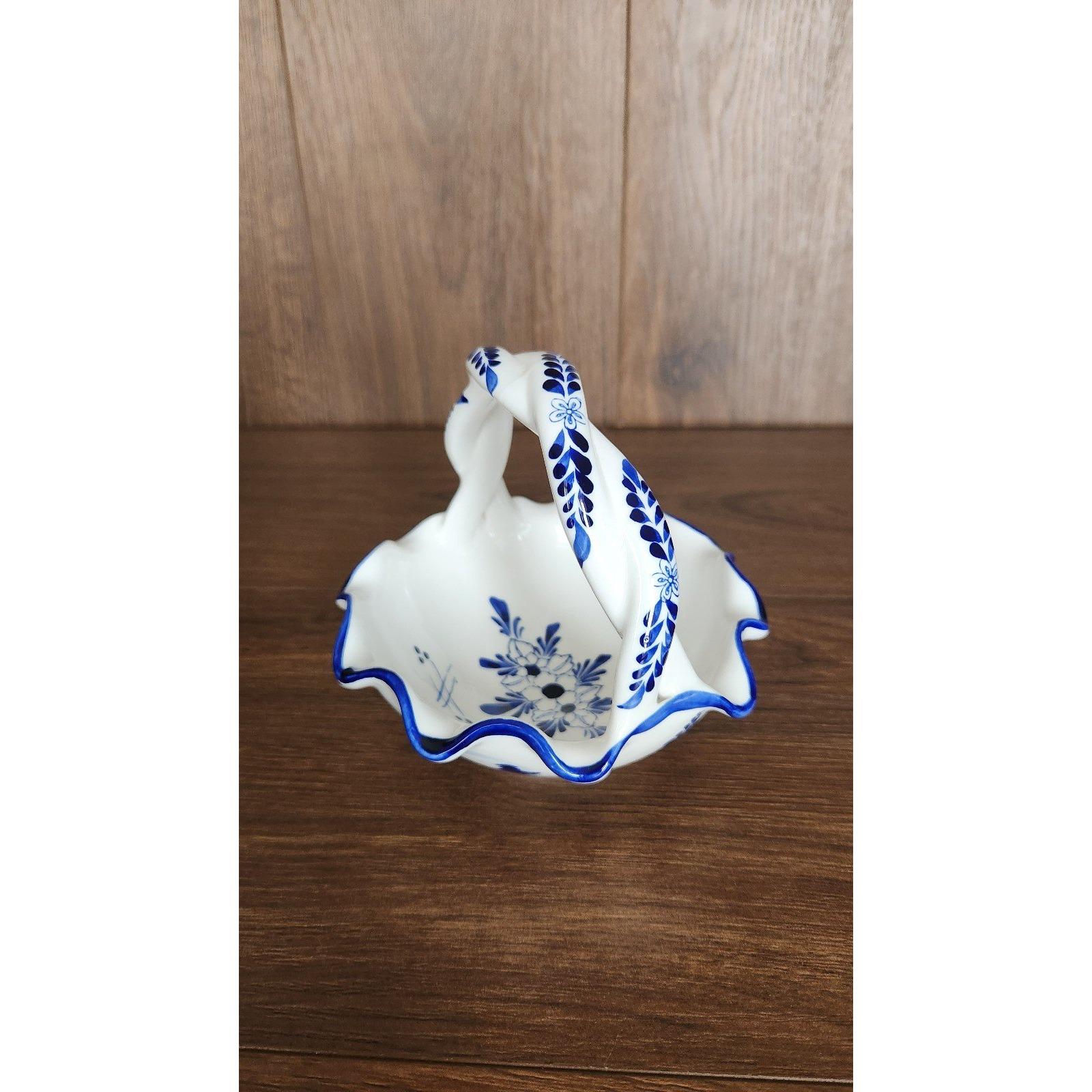 Delft Blue Handpainted White Porcelain Ceramic 5