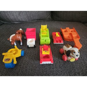 Vintage Fisher Price Little People Vehicles and Cars Set