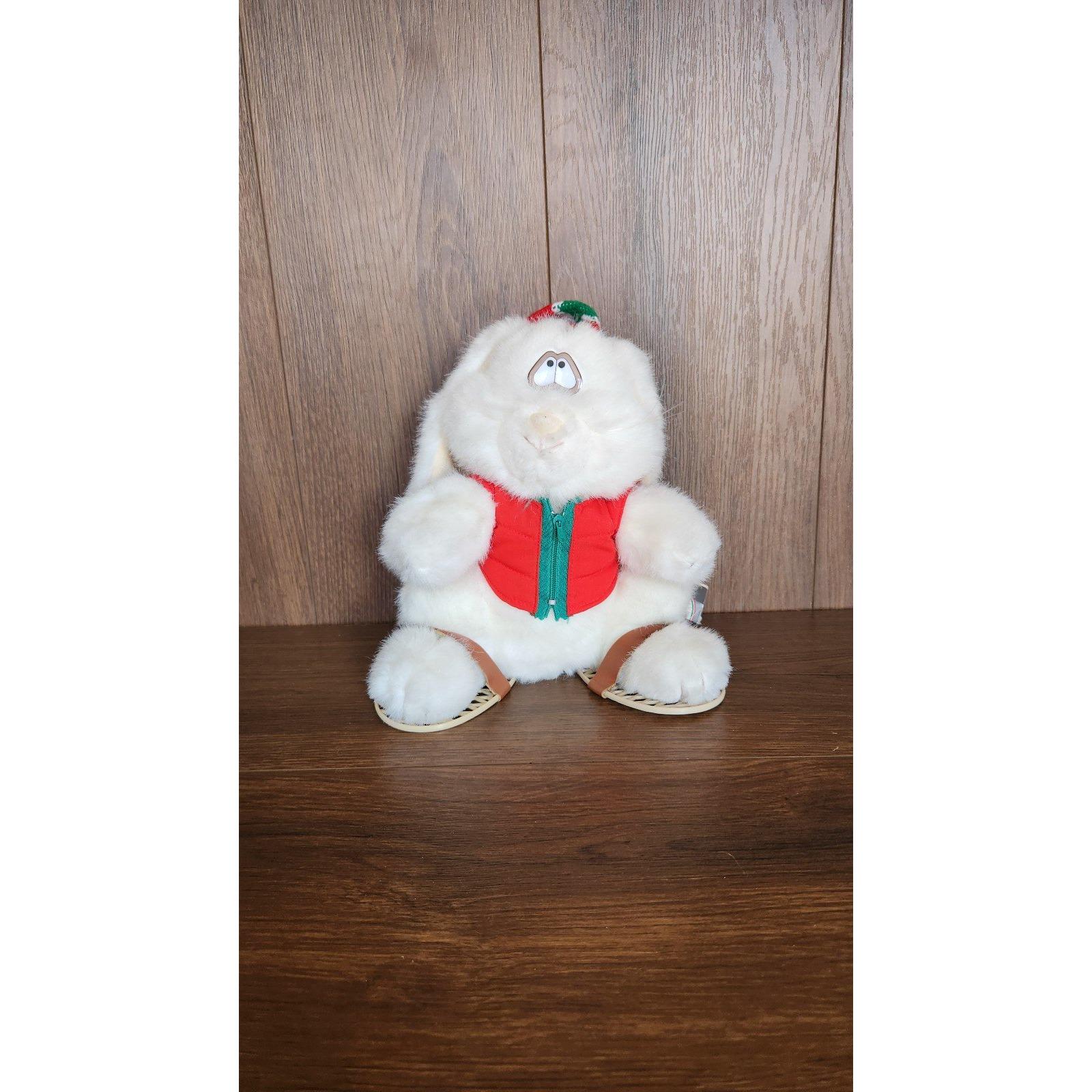 Vintage 1988 Applause Bunny Rabbit With Snowshoes Holiday Hat