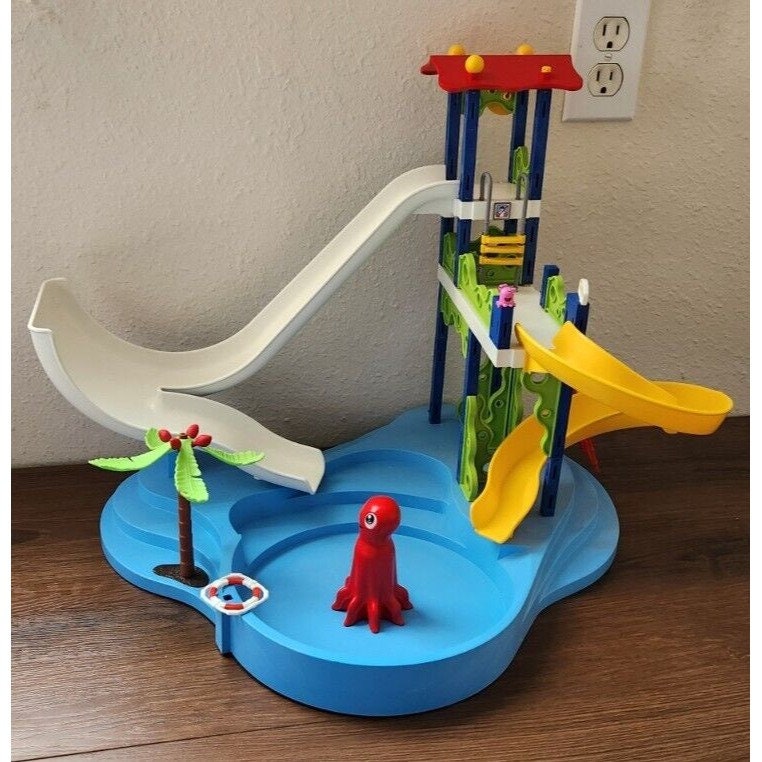 Playmobil Summer Fun 6669 Water Park Pool Water Slides Incomplete