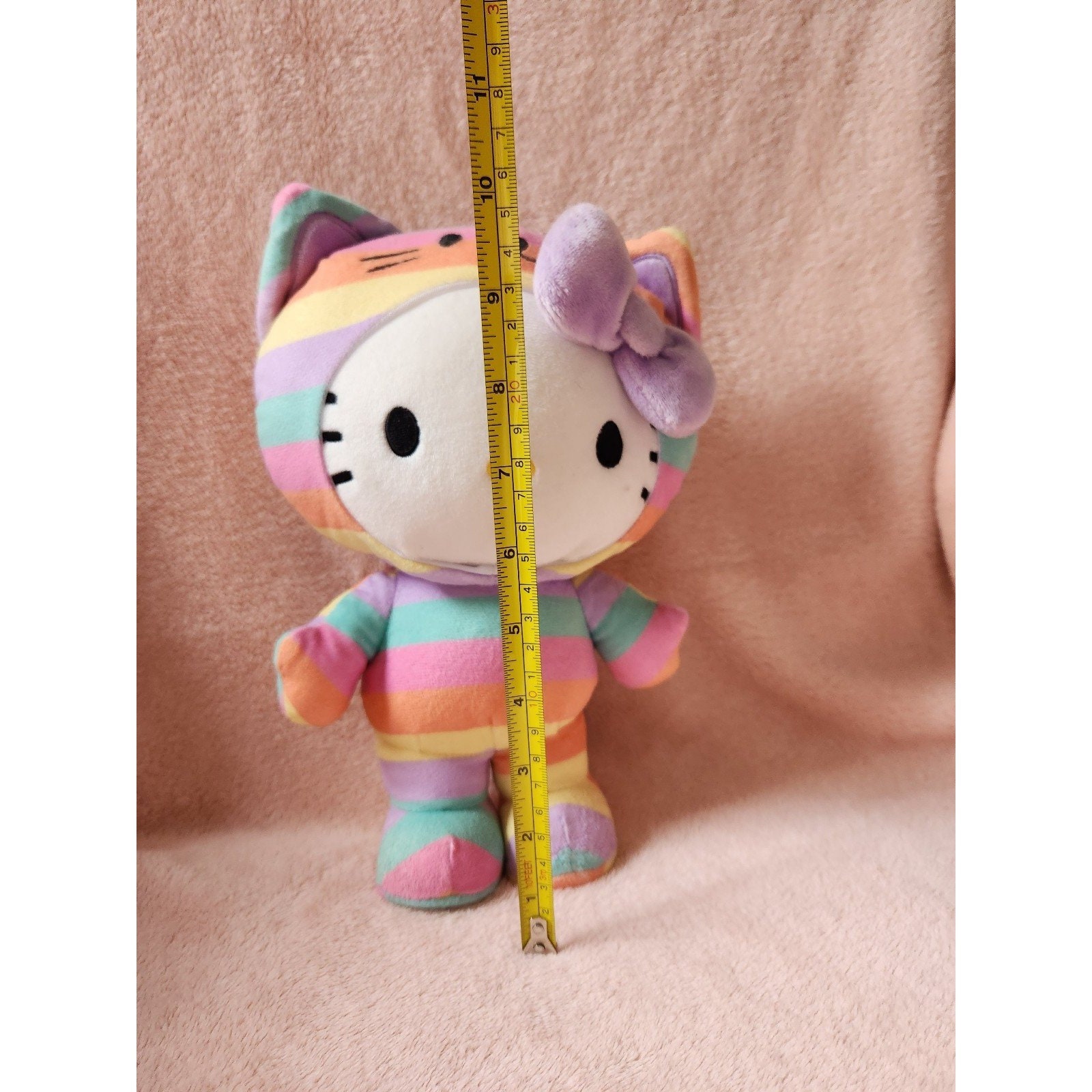 GUND Sanrio Hello Kitty Rainbow Plush - 9.5" Stuffed Animal In Adorable Onesie, Embroidered Face