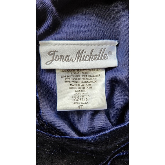 Jona Michelle Girls 4T Navy Blue Formal Dress Bow Detailing