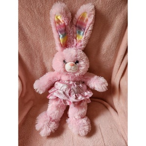 Build a Bear Pawsome Pink Bunny Stuffed Animal Plush