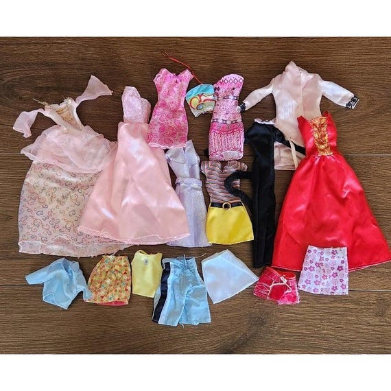 Vintage 90s Mattel Pink Tag Barbie Clothing Lot Dress, Shirts, Shorts,  Dresses - Etsy