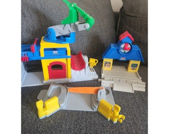 Fisher Price Buildings Set- Construciton Quarry, Bus Stop, Etc.