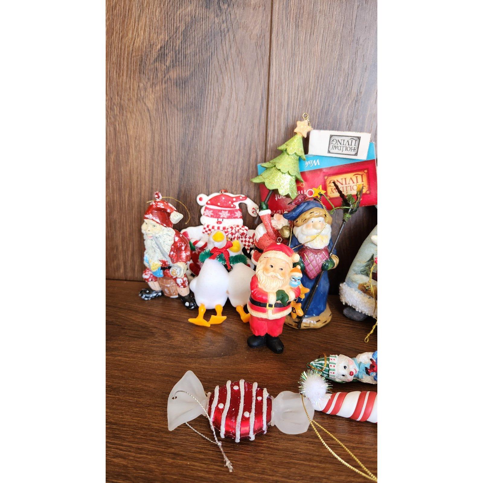 Vintage Retro Santa Claus Holiday Bundle Christmas Ornaments Lot