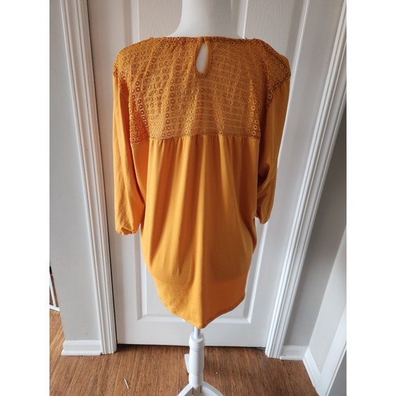 Lady Sun XL Mexican Yellow Women's Shirt NWT - image 4