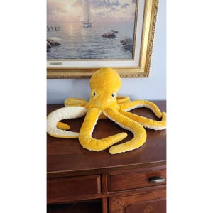 Ikea Original Soft Toy Yellow Octopus Plush Stuffed Animal 20&quot; Blåvingad Toy