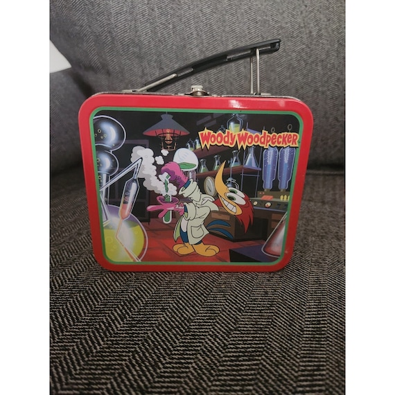 Vintage 1997 Woody Woodpecker Collectible Small Lunchbox Tin 4 1/2