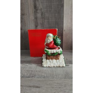 Vintage 1986 Possible Dreams Clothtique Santa Clause Chimney Figurine