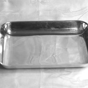 Vintage Silver Plated Serving Tray/Rectangular Small Sandwich Platter with Handles/Mid Century Elegant Barware