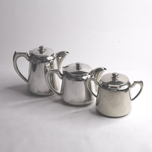 Vintage Luke 'Paramount' "Eton" Silver Plate 15 Oz Coffee Pot/13 Oz Teapot/Two Handled Sugar Bowl/Café And Hotel Ware/Hard to Find