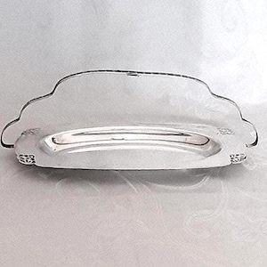 Vintage Paramount Lovelace Silver Plated 36 cm Sandwich Tray with Handle/Art Deco/Pierced Serving Platter