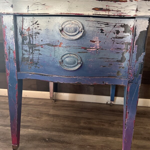 Chalk Painted Table Etsy