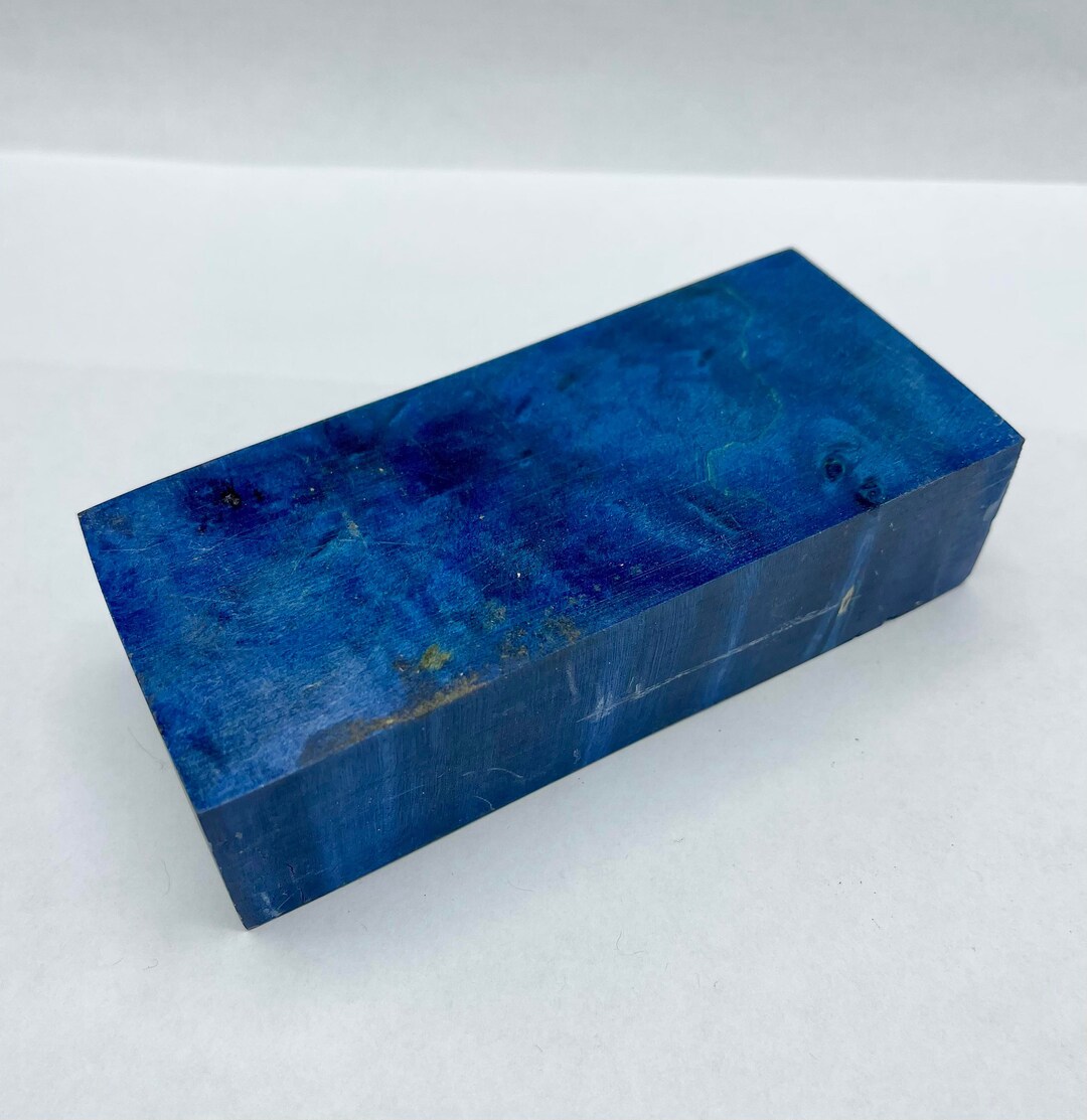 Blue Box Elder Burl Turning Blank Dyed and Stabilized Box Etsy