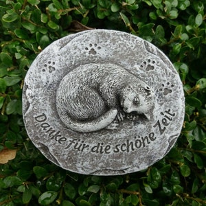 Grabschmuck (Platte) Katze &quot;Danke für die schöne Zeit&quot; Frostfest Tiergrab
