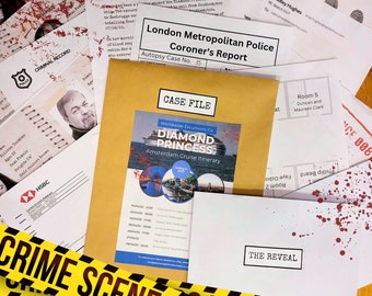 Diamond Princess Cold Case File, Cruise Ship Unsolved Murder Mystery Game, Detective Investigation, Unique Date Night Gift