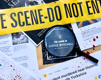 Murder Mystery Game, The Curse of Little Witchell, Detective Investigation Cold Case File, Gift Date Night