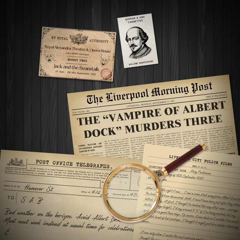 Victorian Murder Mystery Game: Vampire of Albert Dock Case File image 9