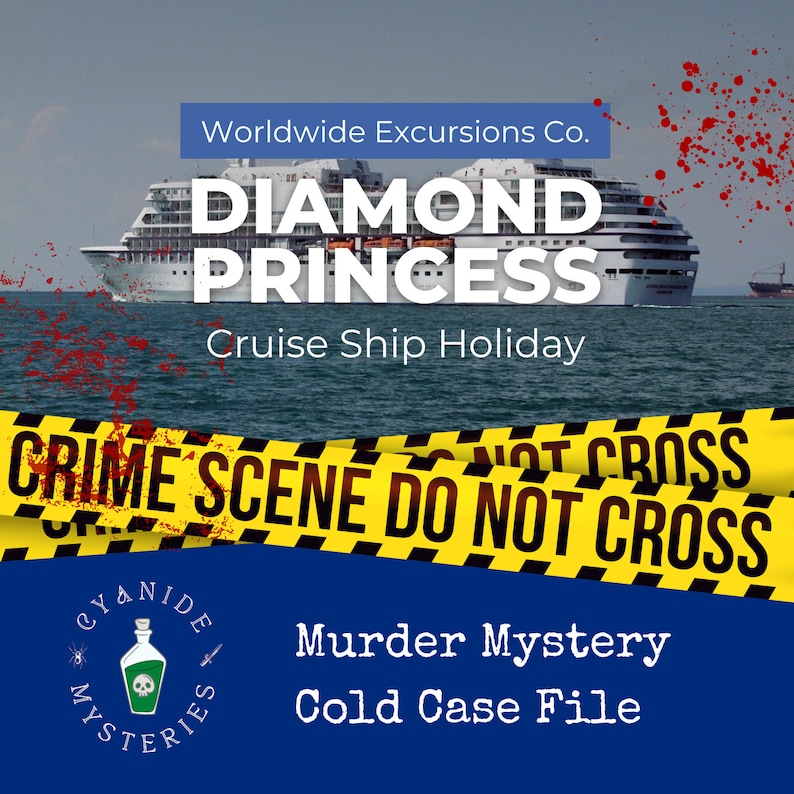 Diamond Princess Cold Case File, Cruise Ship Unsolved Murder Mystery Game, Detective Investigation, Unique Date Night Gift image 8