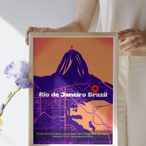 Mapas de la ciudad minimalista 3 Río de Janeiro Brasil