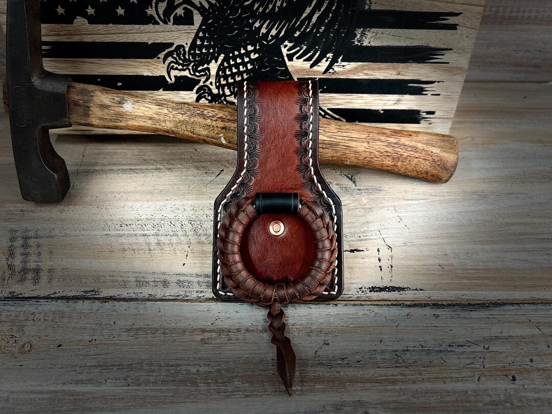 Perfect Gift. Hand Tooled Leather Hammer/tool Hanger/rock Hound ...
