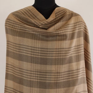 Tartan Woolen Cashmere Shawl, Fine Woolen Natural Scarf, Unisex long Stole Luxury Gift