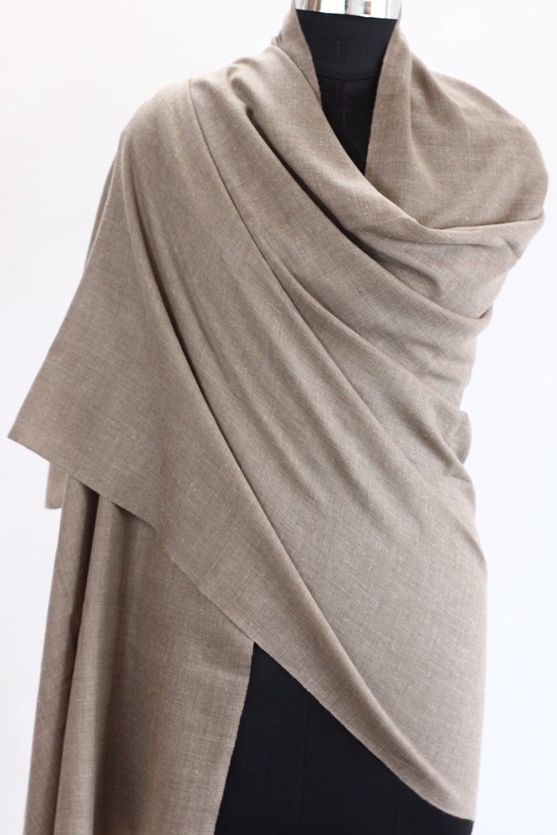 Handwoven Undyed Natural Luxury Cashmere Pashmina Shawl (200x100)cm