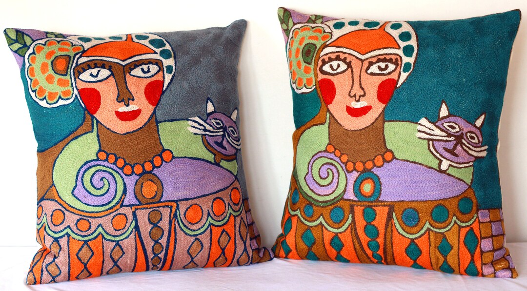 Frida Kahlo Cushion Cover 2 Piece Set of Pillow Covers Throw Pillow