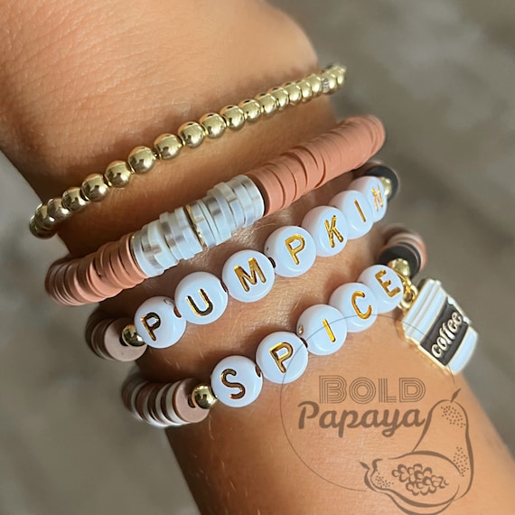 Pumpkin Spice L Fall Bracelet Stack L Fall Y'all L Coffee L