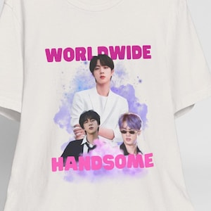 Run Seokjin Tour 2025 T-Shirt, BTS Jin Shirt, Worldwide Handsome Tee, Seokjin Concert Merch, ARMY Kpop Fan Shirt, Jin Tour Tee