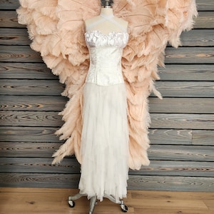 MADE TO ORDER: Long Ostrich Feather Large Angel Wings Photography props for Boudoir, Maternity, Burlesque Custom Made Wings